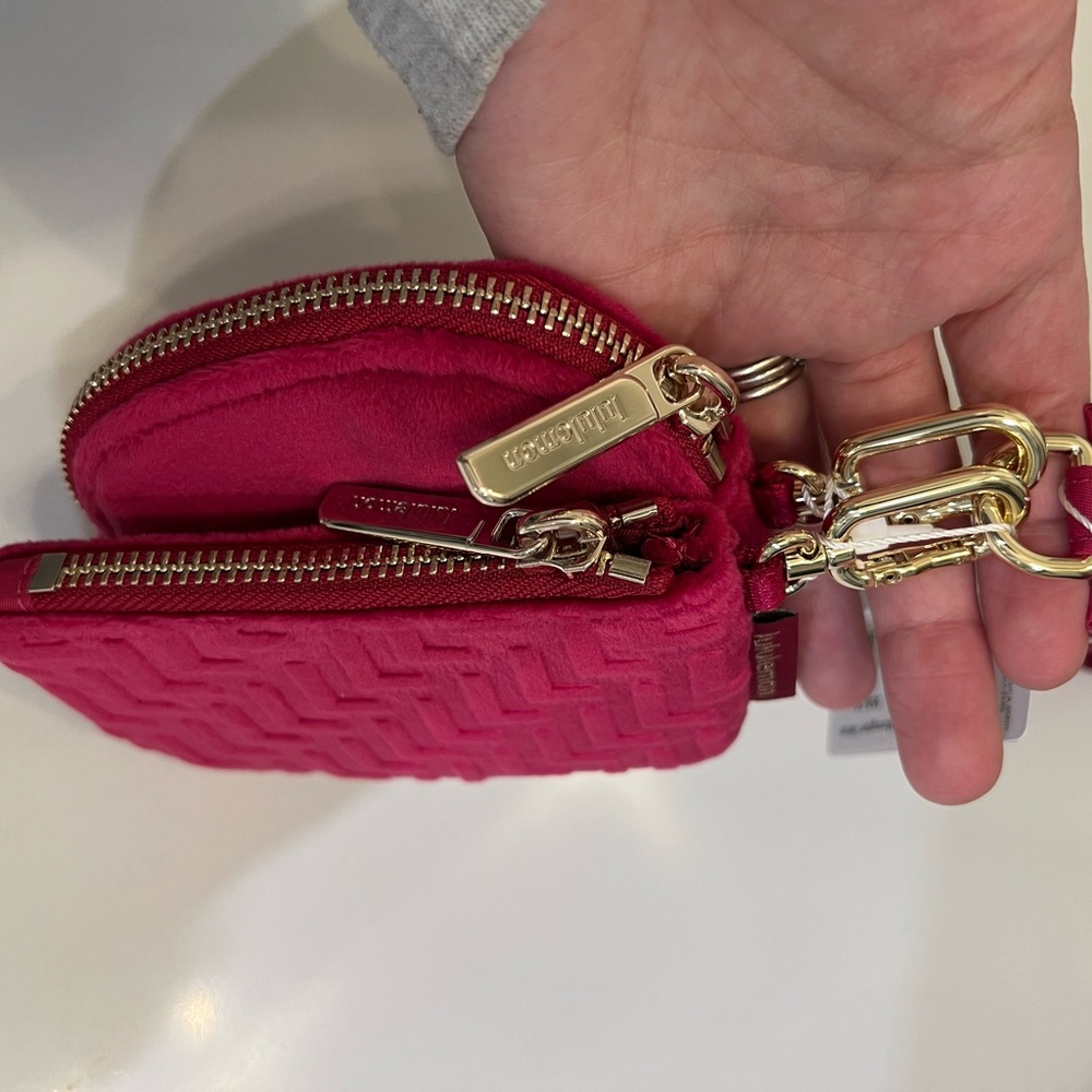 Lululemon Dual Pouch Monogram Velvet Wristlet - Picture 4 of 4